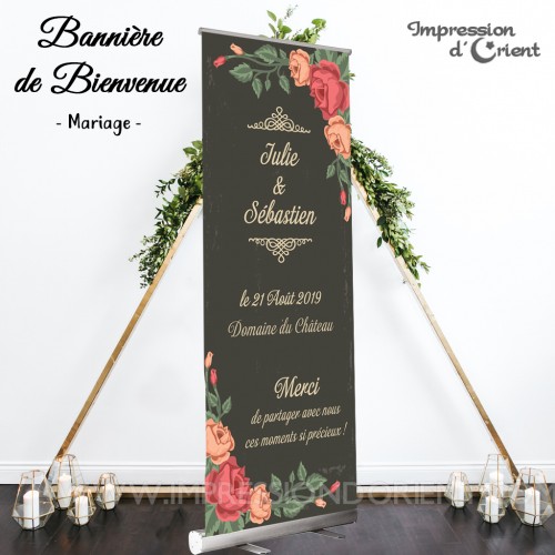 Bannière de bienvenue "Vintage Florale"